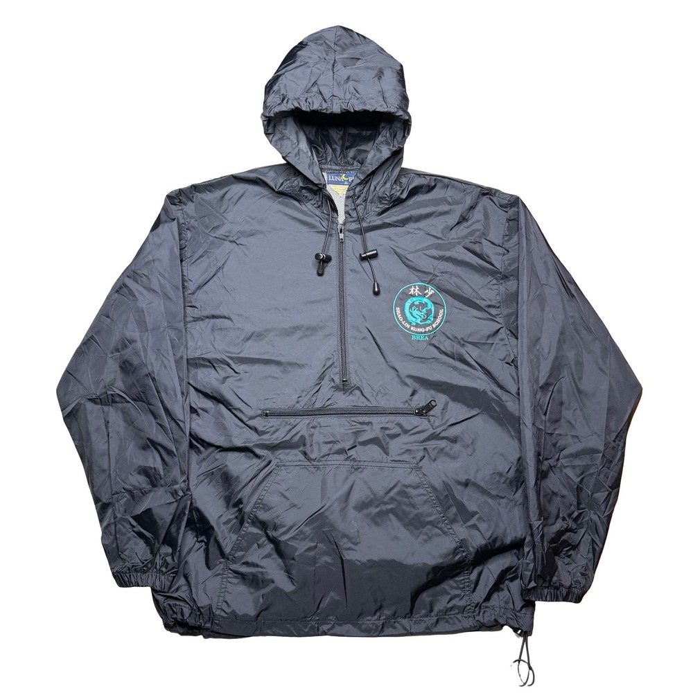 Vintage Brea California Shaolin martial arts pullover lightweight black jacket‎